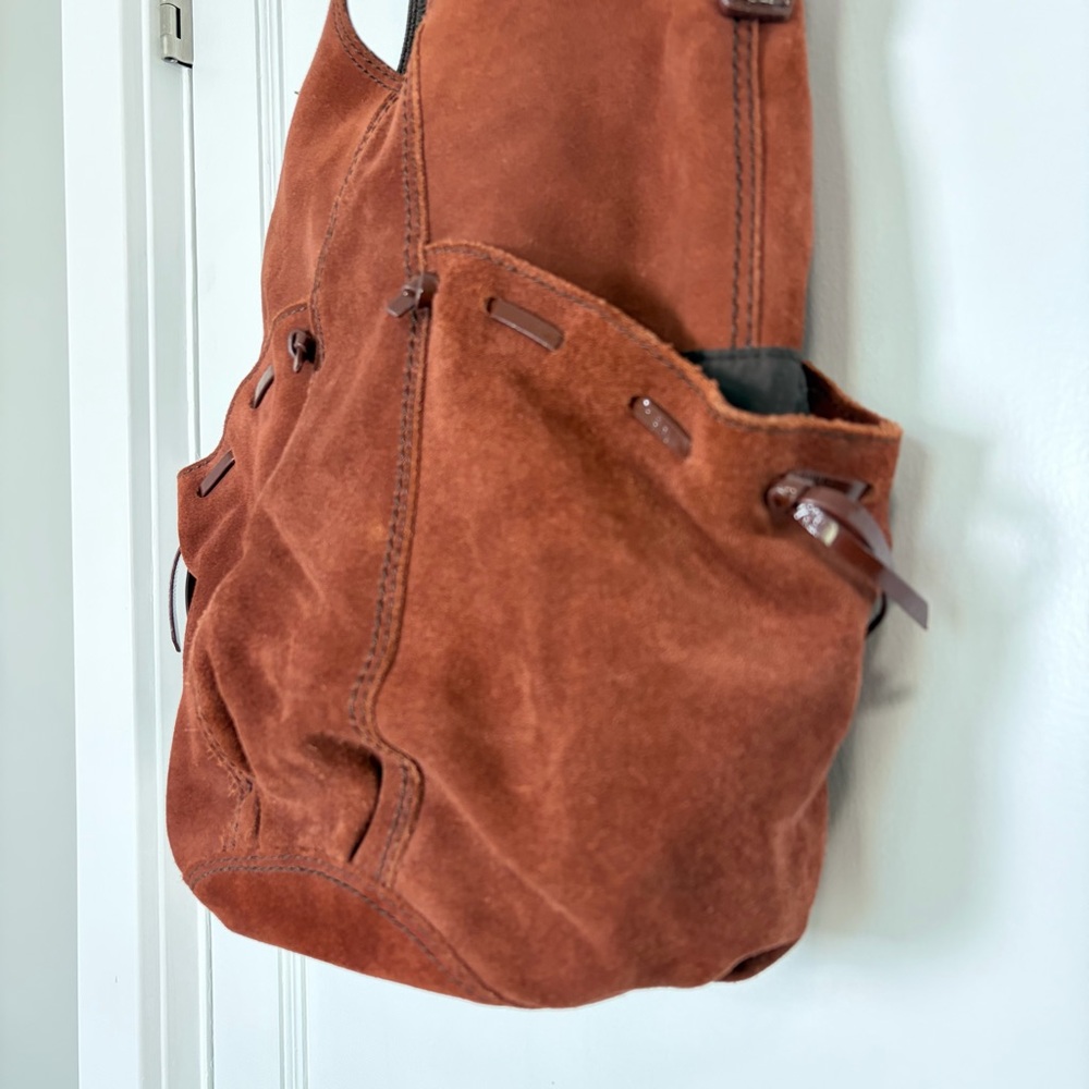 Vintage lucky brand suede leather hobo Shoulder bag purse - Picture 4 of 16
